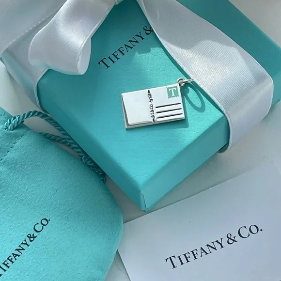 Tiffany Miami Postcard Charm in Sterling Silver NEW with box